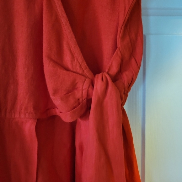 Target A New Day Linen Blend Romper Red NWT - Picture 5 of 7